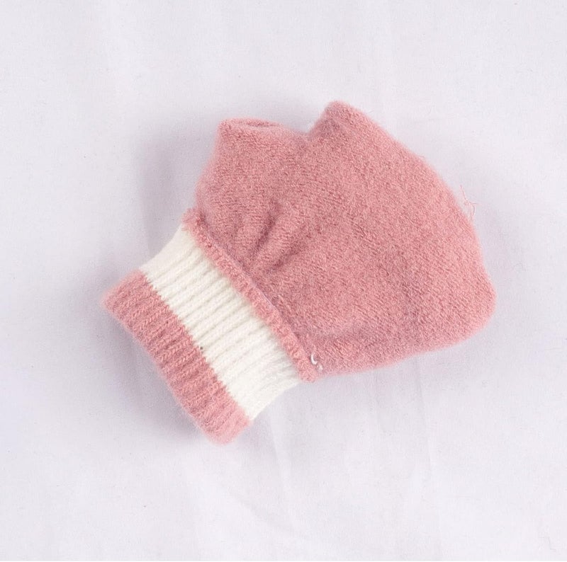 NICEYST Kids Convertible Flip Top Gloves Children Winter Warm Knitted Fingerless Mittens for Boys Girls 6-10 Years Old - Image 4